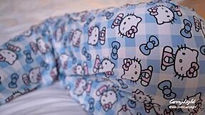 step mom wakes up to step son's hard cock and he helps her cum quick with light carry