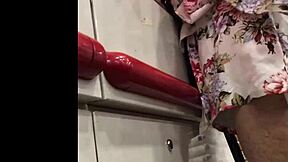 Hot granny upskirt spying skirt in shop reveals mature amateur ass