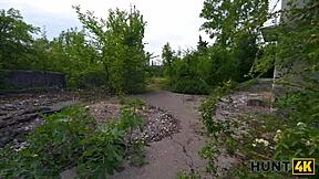 I picked up this sexy russian teen slut outdoors and she cheated on her boyfriend with my cock in public