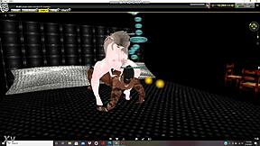 Woman flaunts her big tits huge ass alongside massive cock display