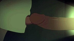 Christmas slut deepthroats huge cock swallows cumshot