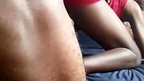 Punishing Black Slut's Juicy Pussy in Garage