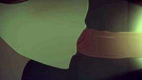 Christmas slut deepthroats huge cock swallows cumshot