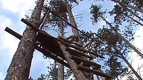 kate black can't stop rubbing her big pussy outdoors in nature