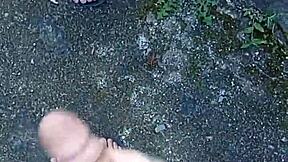 Pretty Blonde Brazilian Takes Bareback Monster Cock Blowjob In Garden Forest