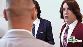 Naughty Family Watches Daddy's Taboo 3some Inception!