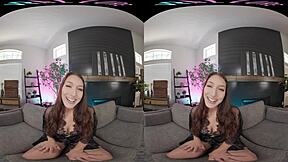 Watch me get a little closer in VRAllure stockings tease