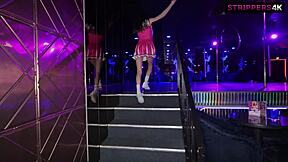 cheerleader slut strips and drains big cock in vip room