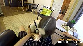 shy roommate turns sultry riding cock deep in cowgirl after dildo tease