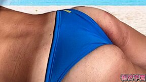 hey do you like watching dicks bulge out of tight swimsuits during sneaky beach handjob masturbation to orgasm?