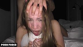 Petite asian teen slammed rough doggystyle, moans through monster cock orgasms