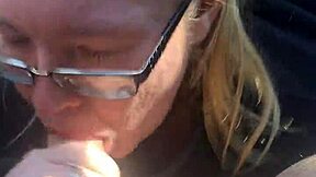 bbw deepthroats cock during break then swallows hot cum load