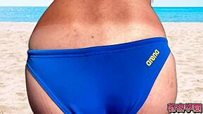 hey do you like watching dicks bulge out of tight swimsuits during sneaky beach handjob masturbation to orgasm?