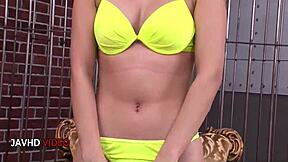 Petite Mariru Amamiya Fingers Herself Wild Blowjob In Tiny Bikini Toys Reward