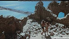 American hippie Lily Avidan and Tzila Karney bare big tits in 1972 Israel blue film