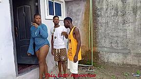 Descriptive neighbor fucking on rainy day outside