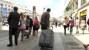 Watching Spanish babe paraded on public streets