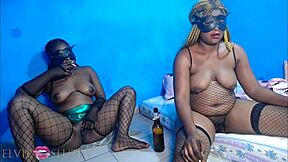 Two Ebony Friends Tease Wild Homemade FFM Threesome?