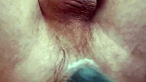BIG COCK makes her CUM from ANAL dildo play