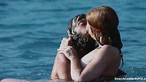 American hippie Lily Avidan and Tzila Karney bare big tits in 1972 Israel blue film