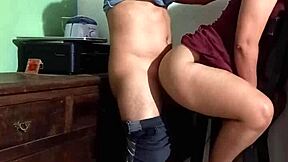 mexican prof fucks nerdy student's tight ass bent over after assignment uh i mean