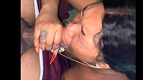 Old pornstar gives sloppy ball licking blowjob on monster cock then rides it pov