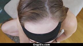 i'm the pervert stepbro starting blindfolded orgy with stepsis cowgirl and doggy rides