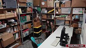 Shoplifter busted! Officer fucks lingerie babe rough missionary