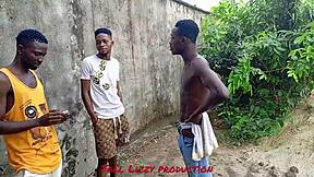 Descriptive neighbor fucking on rainy day outside