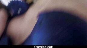 Suspected Shoplifter Teen Punished with Doggystyle Fuck by Cop in Garage