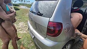 Took my friends deep into woods for wild creampie fuck and filled their pussies