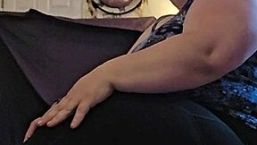 bbw milf stretches yoga poses ripping clothes exposing huge natural tits ass