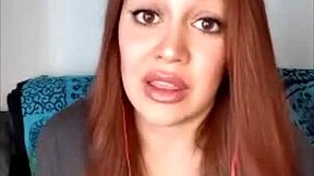 Skinny Redhead Latina Actress Rides Big Tits Lesbian Webcam!