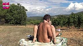 oh man, this hairy-pussy french student gets cum all over her thick pubes and loves it