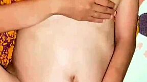 CREAMPIE young asian mom milking natural tits while squirting hard!