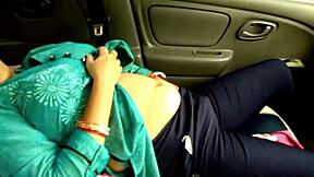indian mom sneaks car sex in forest with lover while husband clueless nearby