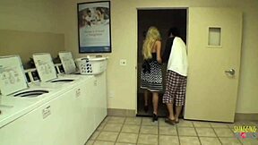 asian guy gets blown by blonde then fucks her doggystyle on sofa till cum fills pussy