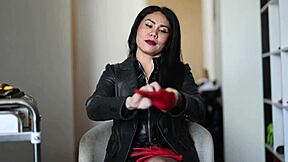 leather glove fetish play with soft asmr whispers and strokes