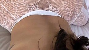 Lexi Aaane Deepthroats and Swallows Cumshot on Tits During Christmas POV Blowjob