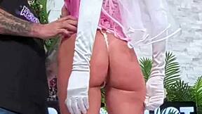 Beautiful skinny blonde addison vdka bends over choking gagging deepthroat sucking rimming nade nastys ass wet pussy sloppy