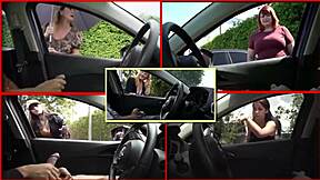 Blowjob And Handjob Given In Outdoor Public Car