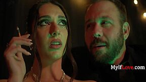 stripper milfs compete in lap dance kissing contest at nightclub