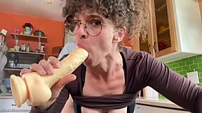 Stepmom sneaks a sneaky ride while caught on facetime call