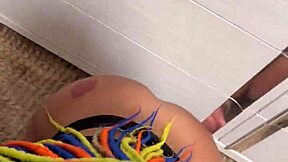 Petite latina milf squirts on bbc during miami balcony public pounding