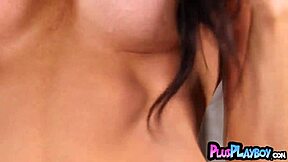 Petite Big Tits Milf Strips Naked After Hot Playboy Posing Session