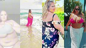 fat blonde bbw milf teases her curves in solo play trailer