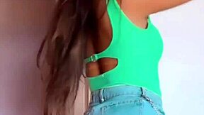 Young amateur babe shakes massive ass and bounces huge tits in steamy solo show. Her curves drive viewers wild with lust.