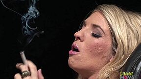 Blonde milf's smoky thrust pleasure