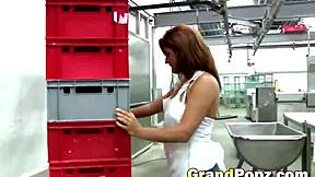 whoa chubby teen with perky pierced tits bent over for bareback pounding 😍🍑