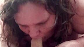 Chubby bbw milf slurps cock sloppy deep best ever cum mouth finish